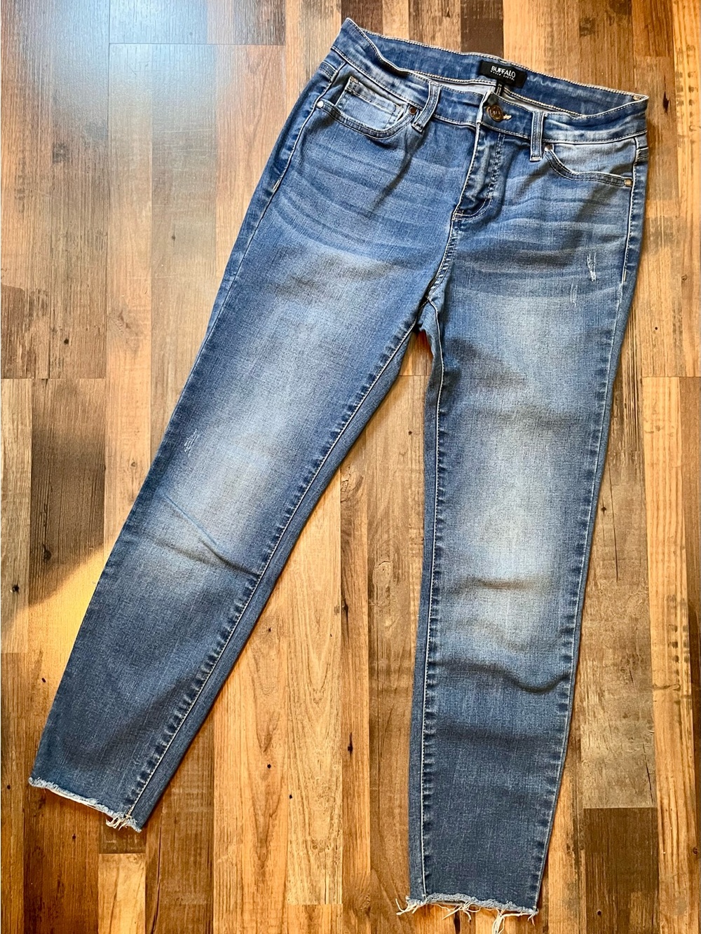 Buffalo David Bitton Blue Women's Distressed Ankle Jeans lightly distressed